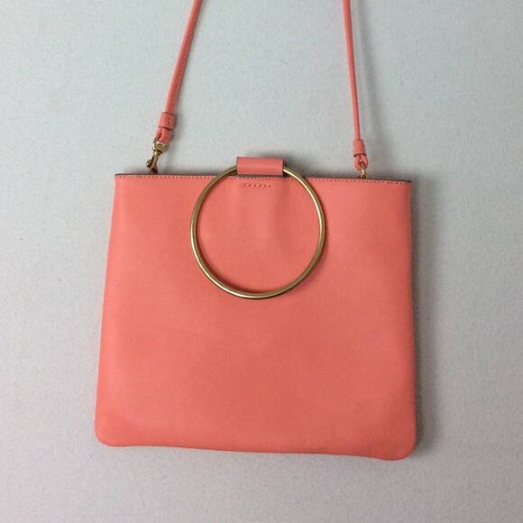Thacker Salmon Leather Crossbody Clutch Handbag - Picture 3 of 4
